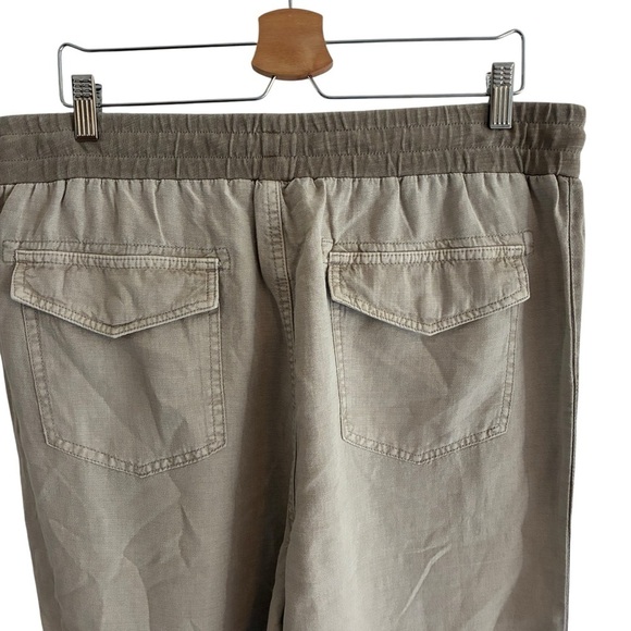 Splendid Lakeside Linen Blend Jogger In The Color Fawn Tan Beige Size XL - Picture 6 of 12